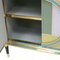 Italienische Sideboards aus Messing und farbigem Glas aus der Mitte des Jahrhunderts, 2er-Set 10