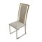 Französische Mid-Century Stühle aus Stahl & Messing von Michel Mangematin, 8er Set 5