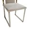 Französische Mid-Century Stühle aus Stahl & Messing von Michel Mangematin, 8er Set 6