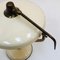 Lampe de Bureau Blanche Mid-Century en Acier et Laiton par Oscar Torlasco, Italie 10