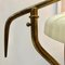 Mid-Century Modern Steel and Brass White Italian Table Lamp by Oscar Torlasco, Image 9