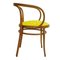 Mid-Century Birchwood 209 Yellow Upholstery Dining Chairs from Thonet, Germany, 1900s, Set of 8 5