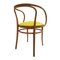 Mid-Century Birchwood 209 Yellow Upholstery Dining Chairs from Thonet, Germany, 1900s, Set of 8 6