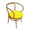 Mid-Century Birchwood 209 Yellow Upholstery Dining Chairs from Thonet, Germany, 1900s, Set of 8, Image 7