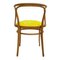 Mid-Century Birchwood 209 Yellow Upholstery Dining Chairs from Thonet, Germany, 1900s, Set of 8 3