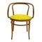 Mid-Century Birchwood 209 Yellow Upholstery Dining Chairs from Thonet, Germany, 1900s, Set of 8 2