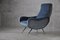 Blue Velvet Lounge Chair, 1960s 8