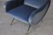 Blue Velvet Lounge Chair, 1960s 6