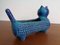 Blue Italian Ceramic Cat Bowl, 1960s, Image 6