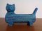 Scodella per gatti in ceramica blu, Italia, anni '60, Immagine 1