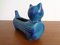 Blue Italian Ceramic Cat Bowl, 1960s, Image 5