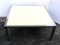 Vintage White and Stainless Parchment Square Coffee Table, 1970s 6