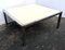 Vintage White and Stainless Parchment Square Coffee Table, 1970s, Image 8