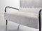 2-Seater Sofa in Grey Silver Fabric by Guglielmo Ulrich, 1950s 3