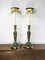 Vintage Dutch Brass and Green Table Lamps from Kullmann, 1970s, Set of 2 6