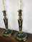 Vintage Dutch Brass and Green Table Lamps from Kullmann, 1970s, Set of 2 11