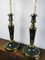 Vintage Dutch Brass and Green Table Lamps from Kullmann, 1970s, Set of 2 15