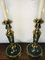 Vintage Dutch Brass and Green Table Lamps from Kullmann, 1970s, Set of 2, Image 2