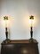 Vintage Dutch Brass and Green Table Lamps from Kullmann, 1970s, Set of 2, Image 4