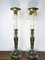 Vintage Dutch Brass and Green Table Lamps from Kullmann, 1970s, Set of 2 1