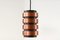 Danish Black Lacquered Metal and Copper Pendant Lamp, 1960s, Image 3