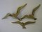 Vintage Brass Bird Wall Decorations, Set of 3 15