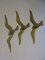 Vintage Brass Bird Wall Decorations, Set of 3 10