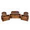 Art Deco Leather Tub Chairs & Sofa, 1920s, Set of 3 1