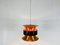 Lámpara colgante danesa de cobre y negro, años 60, Imagen 10