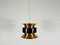 Danish Copper and Black Pendant Lamp, 1960s 4