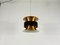 Danish Copper and Black Pendant Lamp, 1960s 6