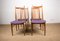 Large Danish Teak & Fabric Dining Chairs in the Style of Arne Vodder, 1960s, Set of 4 1