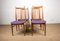 Large Danish Teak & Fabric Dining Chairs in the Style of Arne Vodder, 1960s, Set of 4, Image 1