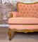 Spanisches neoklassizistisches Sofa mit gepolstertem Bezug aus Nussholz, 1930er 5