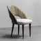 Vintage Dacron Velvet and Wood Dining Chairs, 1970s, Set of 4, Image 6