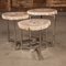 Petrified Wood Fossil Nesting Tables on Chrome Bases, Set of 3 15