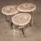 Petrified Wood Fossil Nesting Tables on Chrome Bases, Set of 3, Image 14