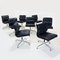 Boardroom Table & Leather Soft Pad Chairs Set by Charles & Ray Eames for Herman Miller & Vitra, 1980s, Set of 9 9