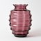 Belgian Art Deco Optic Glass Vase from Doyen, 1930s 1