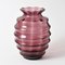 Belgian Art Deco Optic Glass Vase from Doyen, 1930s 5