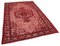 Red Turkish Handmade Wool Overdyed Rug 2