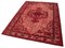 Red Turkish Handmade Wool Overdyed Rug 3