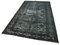 Black Antique Handwoven Carved Overdyed Rug 3
