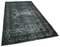 Black Antique Handwoven Carved Overdyed Rug 2