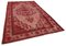 Red Oriental Handwoven Carved Overdyed Rug 2