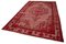Red Oriental Handwoven Carved Overdyed Rug 3