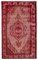 Red Oriental Handwoven Carved Overdyed Rug, Image 1