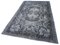 Grauer antiker handgewebter geschnitzter überfärbter Teppich 3