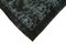 Überfärbter Schwarzer Vintage Teppich aus handgeknüpfter Wolle 4