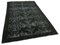 Black Vintage Hand Knotted Wool Over-dyed Rug 2